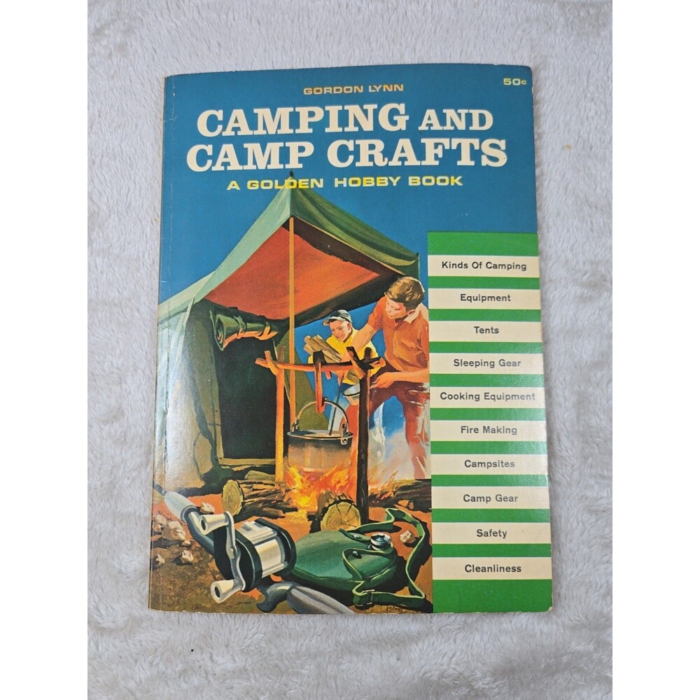 Camping and Camp Crafts Golden Hobby Book Hardcover 1964 Gordon Lynn Illus.